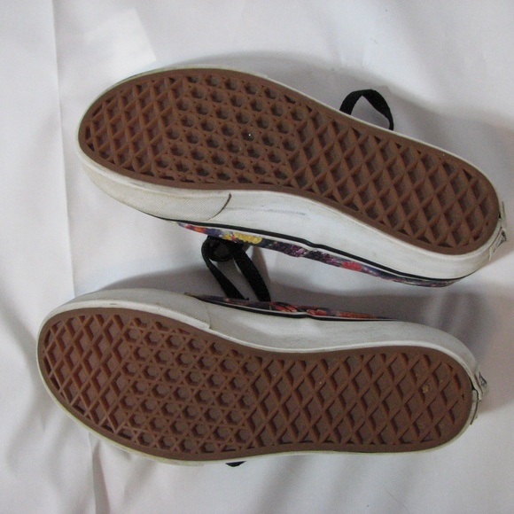 Vans Floral Lace Up Sneakers Kids Size 3 Galaxy - Picture 4 of 8